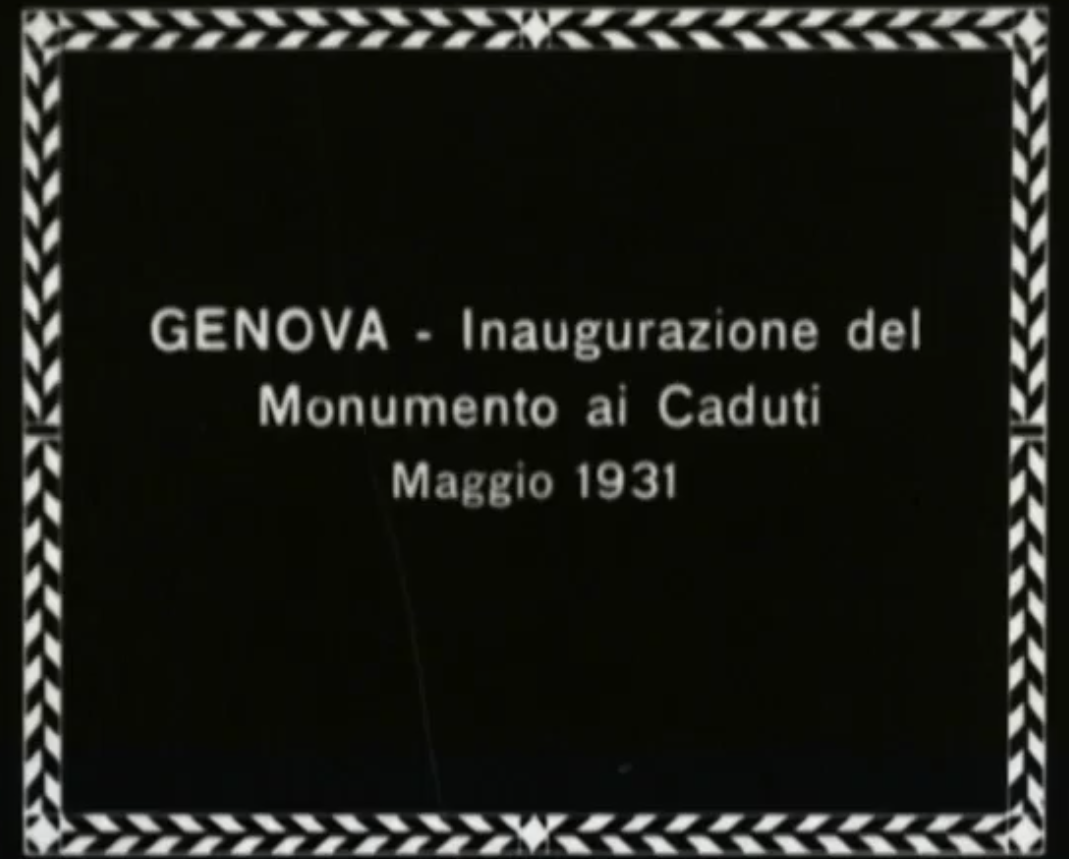 Genova - Inaugurazione del Monumento ai Caduti Maggio 1931