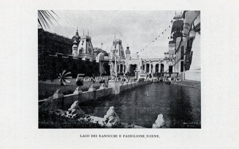 Esposizione Internazionale - lago dei ranocchi e padiglione igiene