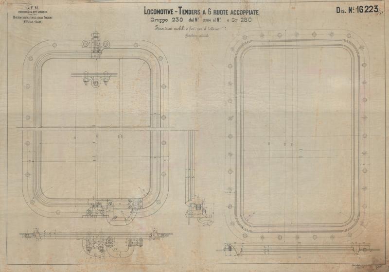 Locomotive gruppo 230 - Finestrini mobili e fissi per il tettino