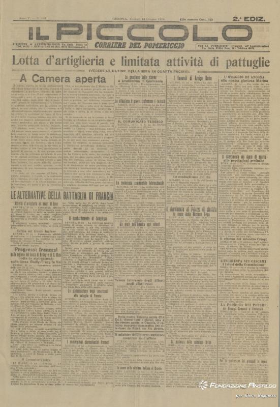 Il Piccolo, 13.05.1918, p. 1