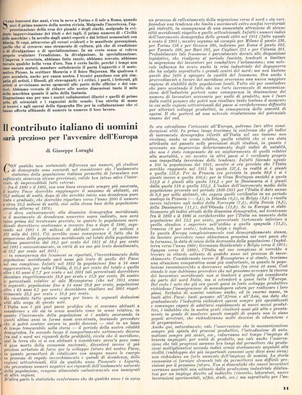 Editoriale di Giuseppe Luraghi - gennaio 1955, anno III, n. 1, p. 11