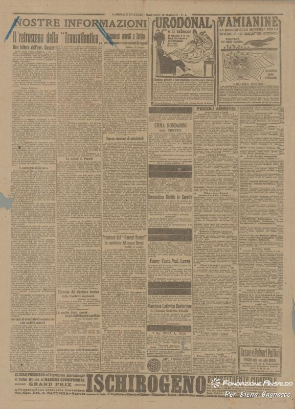 Il Giornale d'Italia, 14.05.1918, p.4