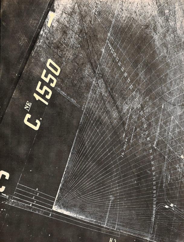 Terza di copertina, disegno preliminare della nuova Andrea Doria, gennaio - febbraio 1957, anno V, n. 1