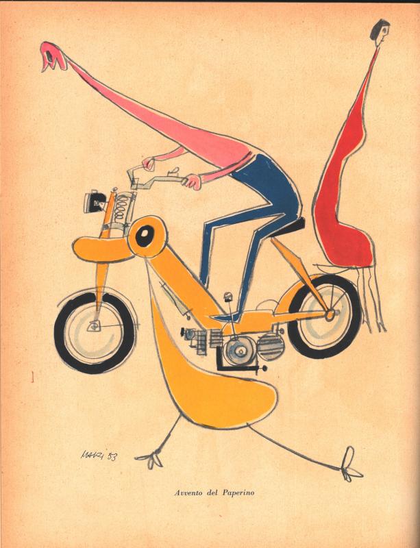 Seconda di copertina, "Avvento del Paperino" di Riccardo Manzi - maggio 1953, anno I, n. 3
