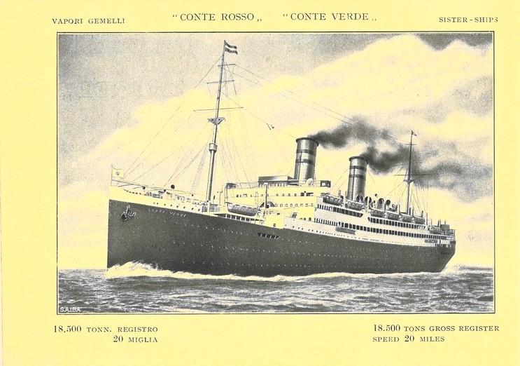 Illustrazione del Conte Verde in navigazione