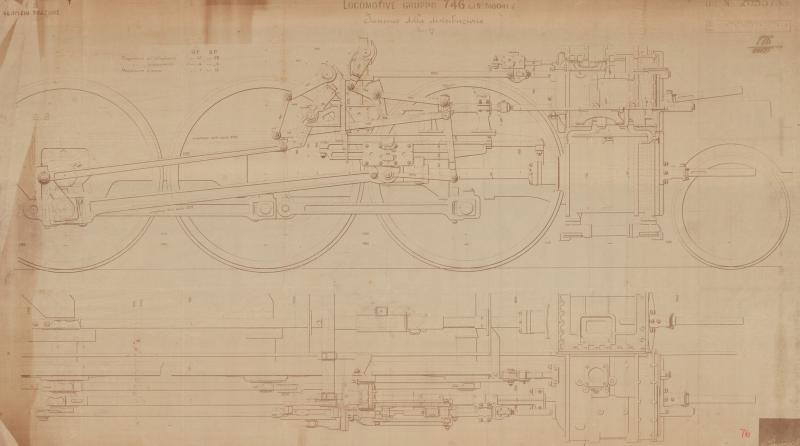 Locomotive G.746 - Insieme della distribuzione