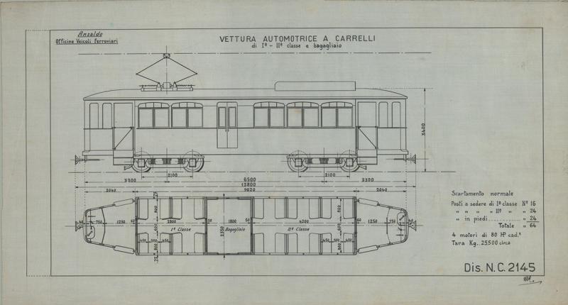 Officina Veicoli Ferroviari - Vettura automotrice a carrelli