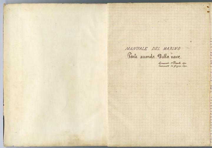 &quot;Manuale del Marino - Parte seconda - Della Nave&quot;