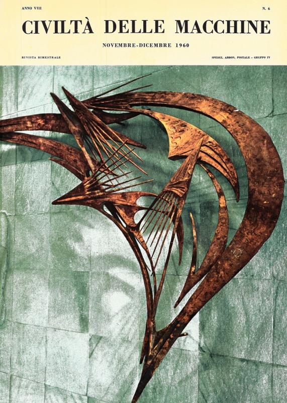 Copertina - Ala, bronzo (Museo dell'Automobile - Torino), di Carmelo Cappello, novembre - dicembre 1960, anno VIII, n. 6