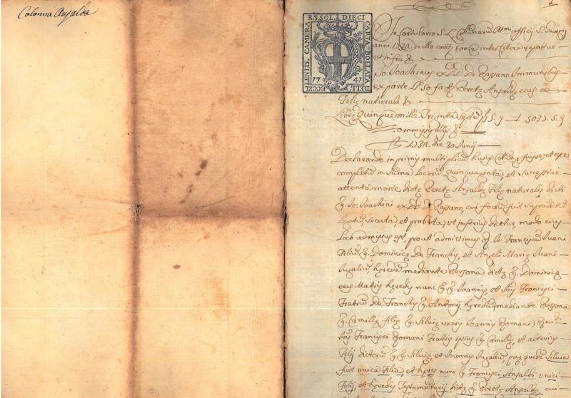 Colonna Ansaldo, documento testamentario, 30-04-1732 (1)