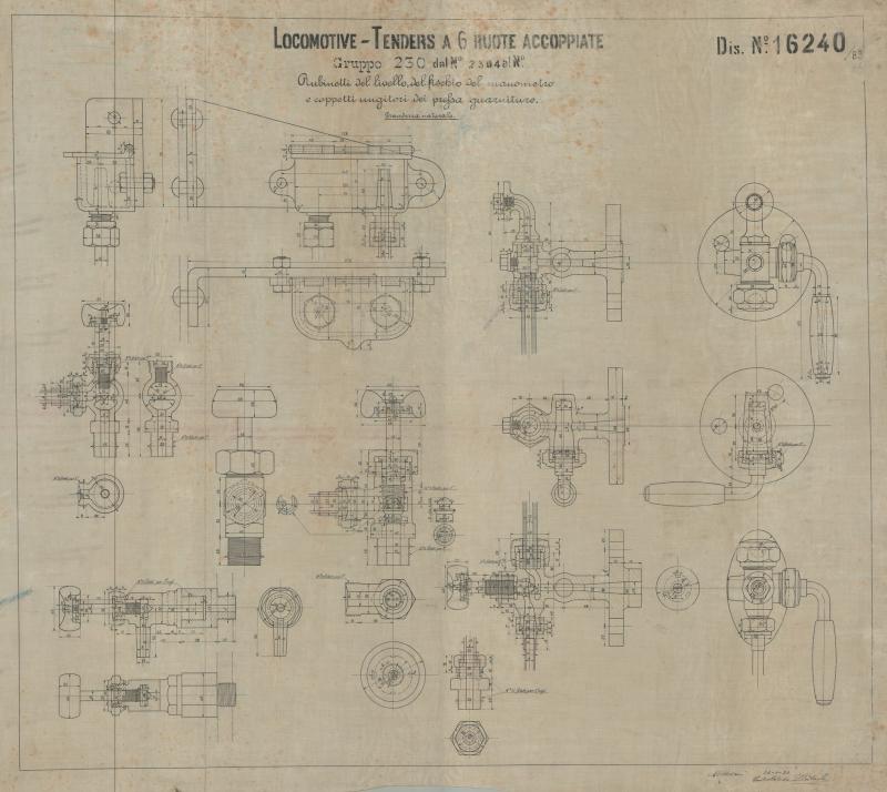 Locomotive gruppo 230 - Rubinetti vari e coppetti ungitori