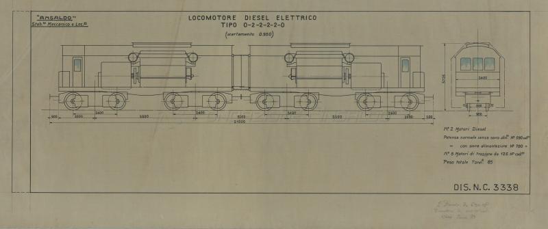 Locomotore diesel elettrico tipo 0-2-2-0