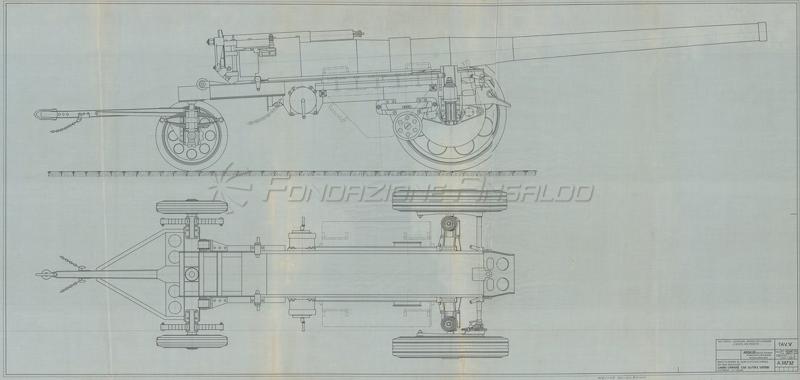 Cannone 135/45 su affusto campale - carro cannone