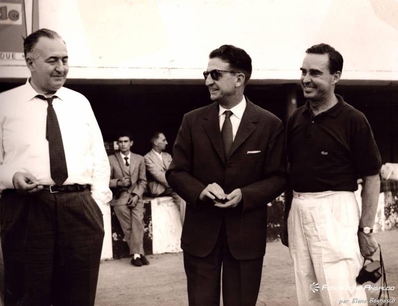 Moto Guzzi -  Il Direttore Generale della Moto Guzzi Gerardo Bonelli a sinistra con il pilota Angelo Poggio a destra