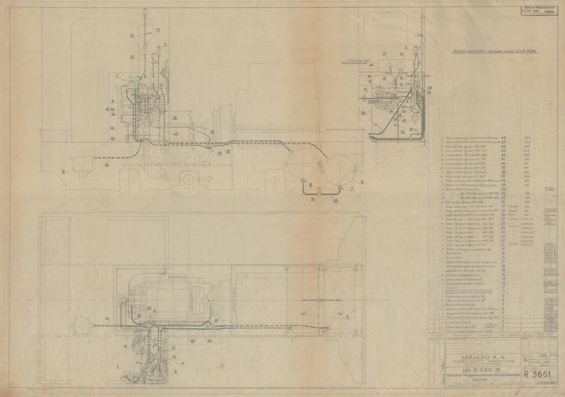 Locomotiva D.0-2-0.72 - Tubazioni e apparecchiatura