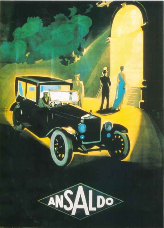 Ansaldo S.A. - pubblicità produzione automobili