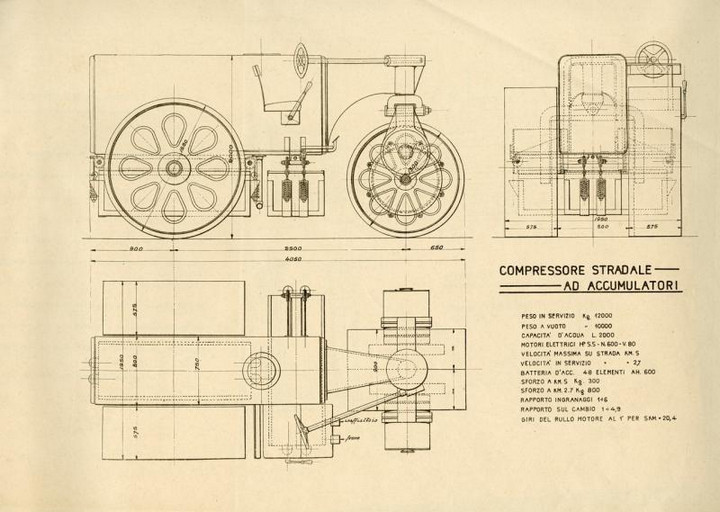 Compressore stradale ad accumulatori Ansaldo Turrinelli, s.d. ma 1916