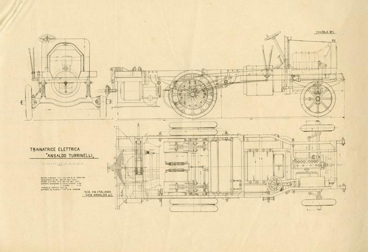 Trainatrice elettrica Ansaldo Turrinelli, s.d. ma 1916