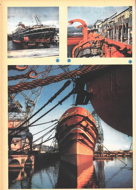 p. 10, la t/n Cristoforo Colombo sullo scalo durante i lavori di costruzione e allestimento