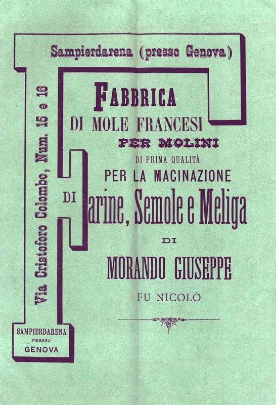 Fabbrica di mole francesi per molini di Giuseppe Morando