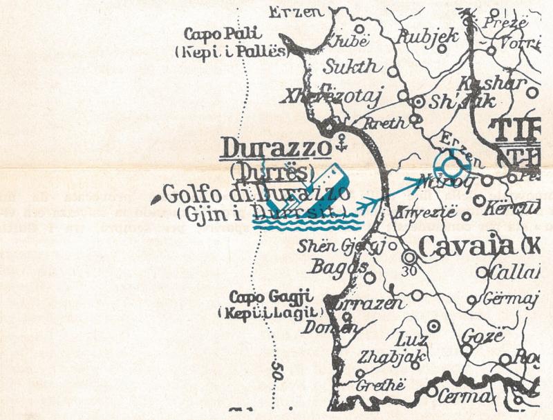 Il punto in cui "l'Antonietta Costa" affondò il 15 gennaio 1941