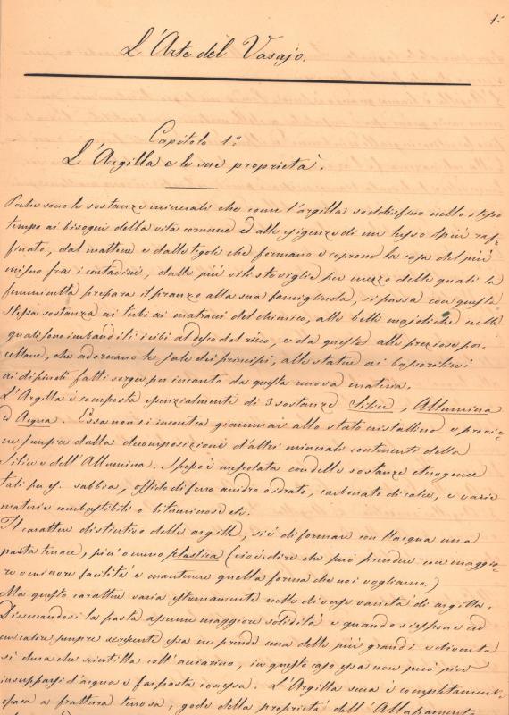 L'arte del Vasaio, seconda metà sec. XIX, p. 1
