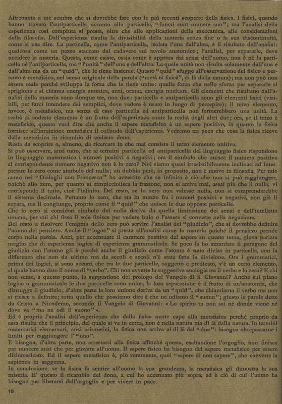 Fisica e metafisica, di Francesco Carnelutti, gennaio - febbraio 1961, anno IX, n. 1, p. 18