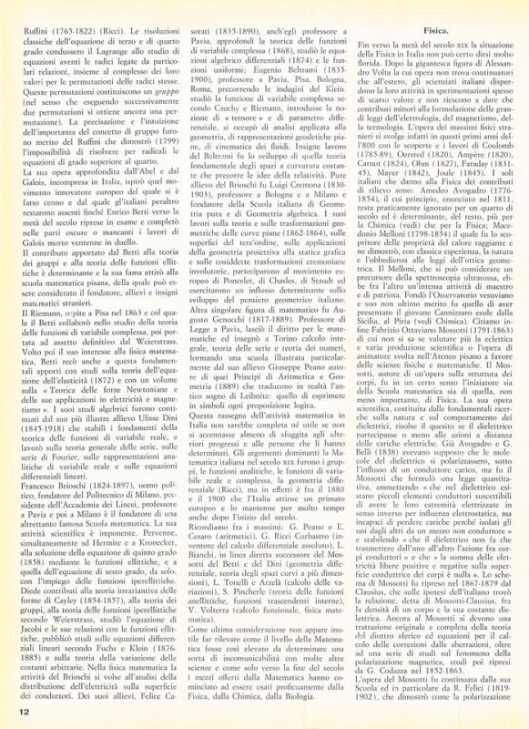 L'Ottocento scientifico - di G. Sermonti e G. Gualandi - ottobre 1961, anno IX, n. straordinario, p. 12