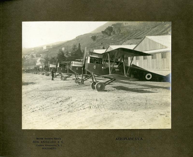 Aeroplani SVA nei Cantieri aeronautici Ansaldo n. 2 di Bolzaneto