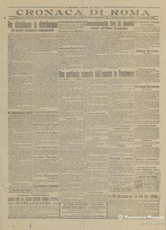 Il Messaggero, 11.05.1918, p. 3