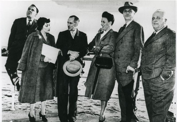 Giovanni Ansaldo, Vittorio Caprioli, Franca Valeri, A. Cesareo, Maria Luigia Boscoscuro e Gaspare Casella