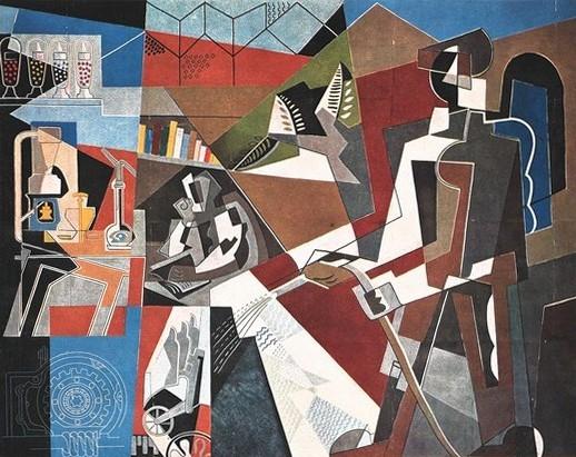 Gino Severini, uno dei sette grandi pannelli decorativi nell'atrio del palazzo dei congressi all'EUR di Roma, gennaio - febbraio 1961, anno IX, n. 1, p. 41
