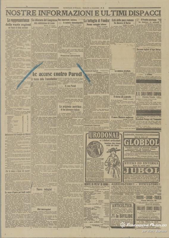 Il Giornale d'Italia, 11.05.1918, p. 4
