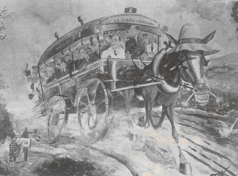 Caricatura della "Bianca C." del cameriere Pandullo
