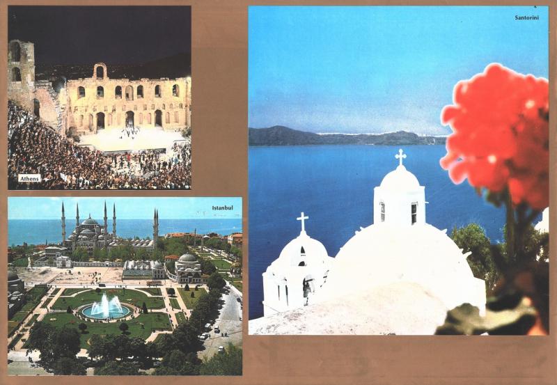 Immagini di Atene, Istanbul e Santorini
