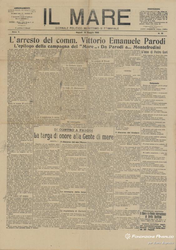 Il Mare 09.05.1918 fronte