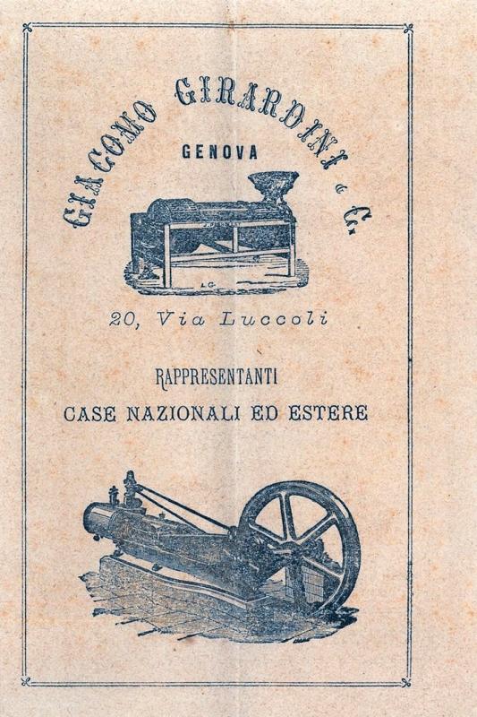 Giacomo Girardini & C. - Genova Via Luccoli 20 - Rappresentanti case nazionali ed estere - copertina