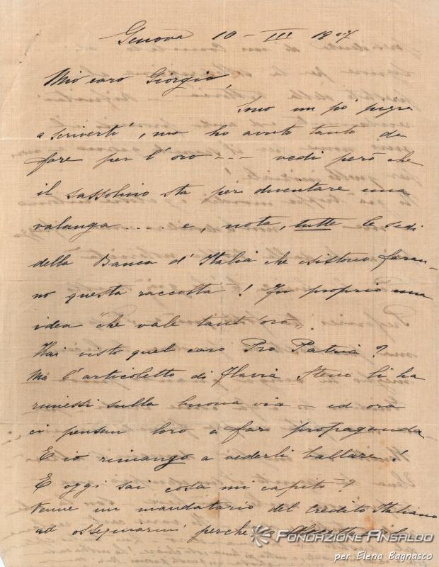 Lettera Maria Furlanetto, 10 marzo 1917