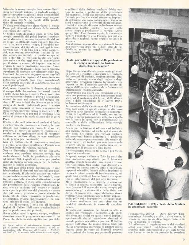 Rassegna dell'atomo a Ginevra, di Arnaldo Maria Angelini, novembre - dicembre 1958, anno VI, n. 6, p. 5