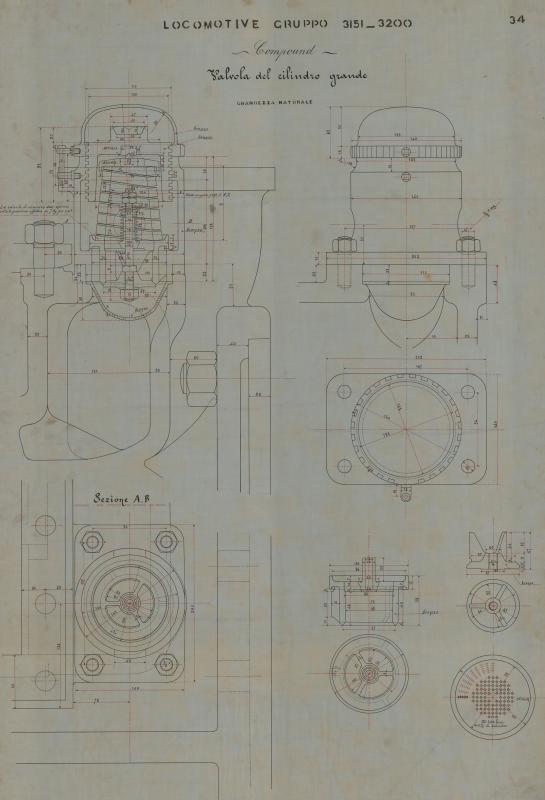 Locomotiva Alessandro Volta - Valvola del cilindro grande