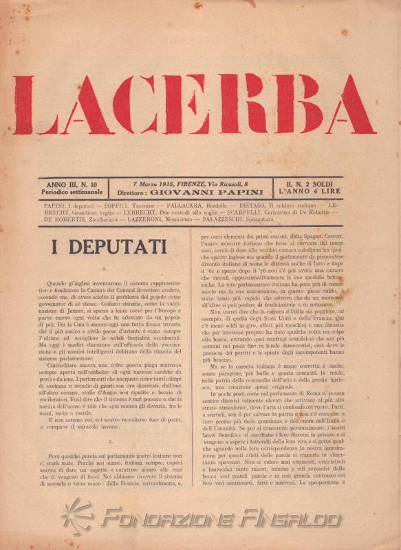 Lacerba, n. 10, 1915