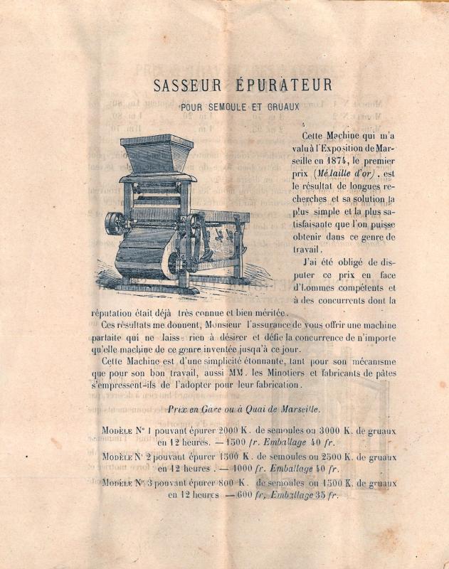Macchinario per pastifici - Depuratore per semole