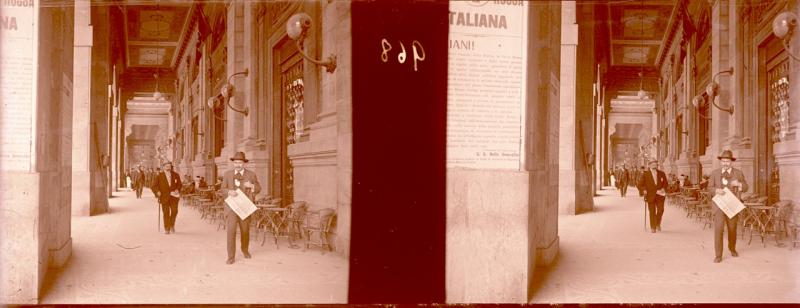 Via XX Settembre. Bar della Borsa sotto i portici (originale)