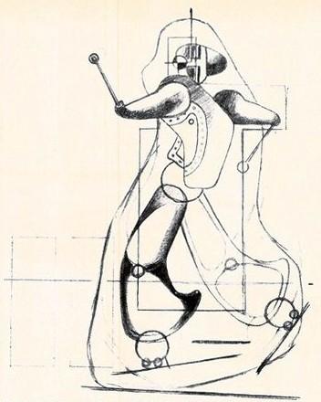 "Automa", un disegno di Enrico Prampolini,  novembre - dicembre 1958, anno VI, n. 6, p. 39