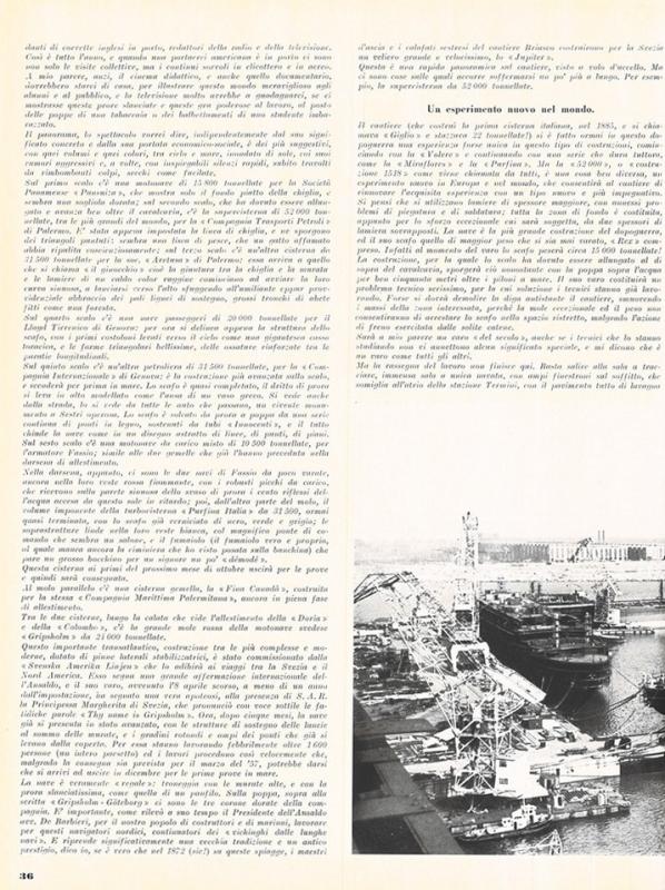 Colmo di Navi, il cantiere Ansaldo di Sestri, di Luciano Rebuffo, settembre - ottobre 1956, anno IV, n. 5 - p. 36