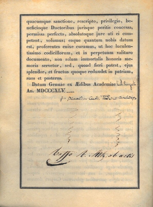 Laurea in Giurisprudenza di Francesco Ansaldo, 01-08-1845, p. 3