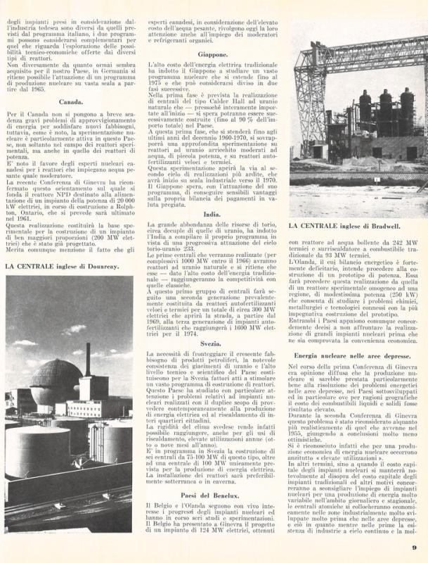 Rassegna dell'atomo a Ginevra, di Arnaldo Maria Angelini, novembre - dicembre 1958, anno VI, n. 6, p. 9