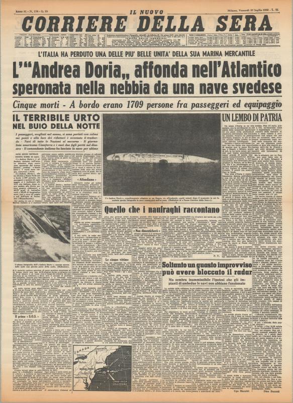 Corriere della Sera, 27 luglio 1956