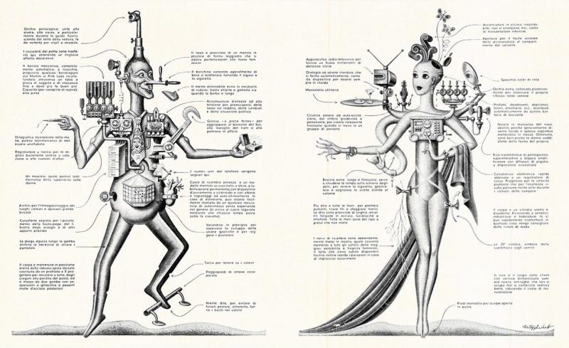 Progetto perfezionato di un uomo moderno comprendente i pregi fondamentali del modello attuale, settembre - ottobre 1960, anno VIII, n. 5, p. 36