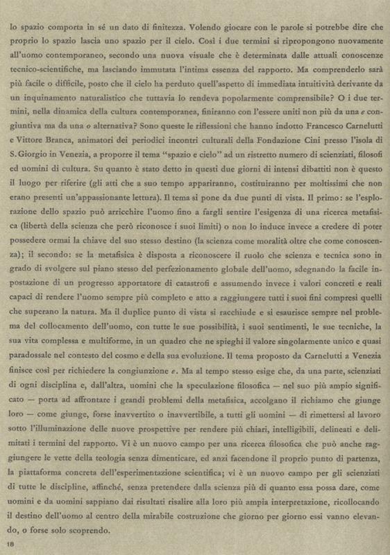 Spazio e cielo - di Francesco d'Arcais, settembre - ottobre 1962, anno X, n. 5, p. 18